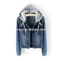 14LJ1075 Femmes hoodies vestes en gros de denim